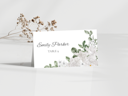 Wedding Menu | Editable Printable Table Place Card. WI205