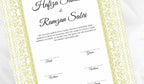 Nikkah Certificate Digital Download Personalised, A4, A3, Template, Instat Download. NN109