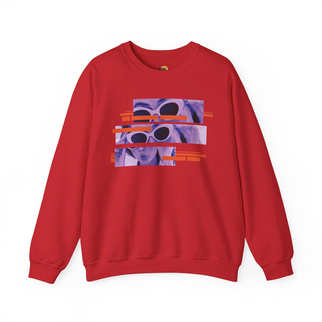 Vibrant Graphic Crewneck Sweatshirt, Retro Sweatshirt for Casual Style, Unisex Cozy Top, Ideal Gift for Friends, Artsy Streetwear