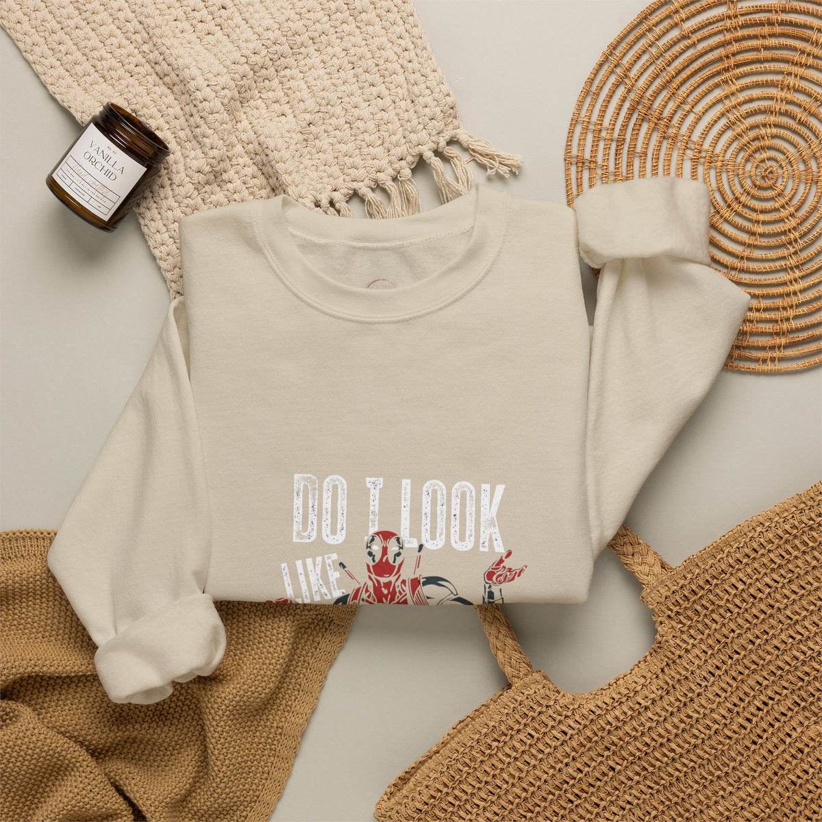 Do I Look Like I Care? Crewneck Sweatshirt — Funny Sarcastic Floral Pullover