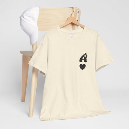 Initial Heart Tee — Minimalist 'A' Monogram T-Shirt