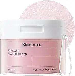 Biodance Collagen Gel Toner Pads, Pore Minimizer for Face, Improving Elasticity, Plumping Toner Pads for Sensitive Skin, Pre-Soaked Pads, Korean Skin Care, Mothers Day Giftsㅣ60 Pads