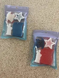 Decorative Patriotic Mini Soaps, Handmade with Natural Butters (Lady Liberty Pack)
