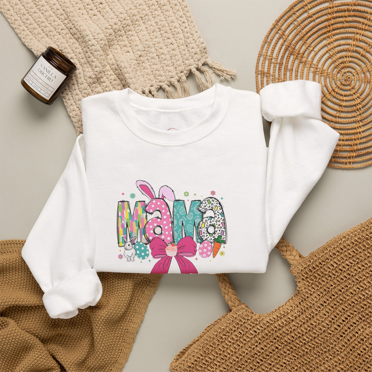 Mama Floral Ribbon Sweatshirt