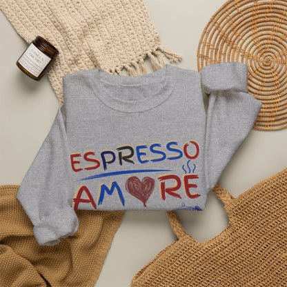 Espresso Amore Italia Crewneck Sweatshirt – Italian Coffee Lover Pullover