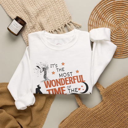Halloween Sweatshirt — "It's the Most Wonderful Time of the Year" Cozy Crewneck