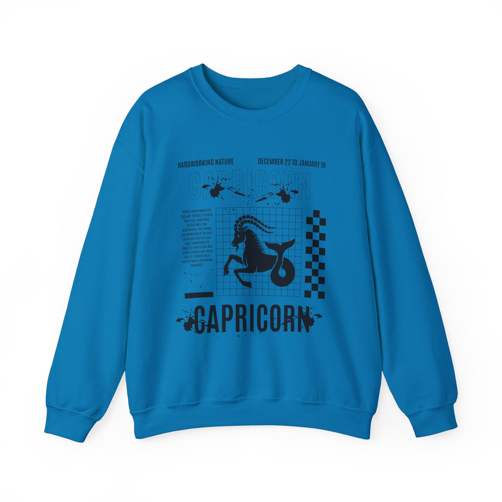 Capricorn Zodiac Unisex Sweatshirt, Retro Astrology Gift, Trendy Positive Word Shirt for Capricorn Friend