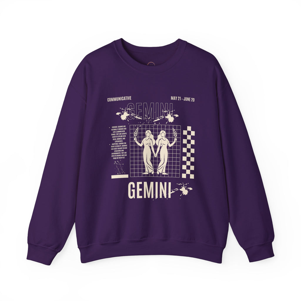 Gemini Zodiac Unisex Sweatshirt, Astrology Crewneck Jumper, Horoscope Pullover