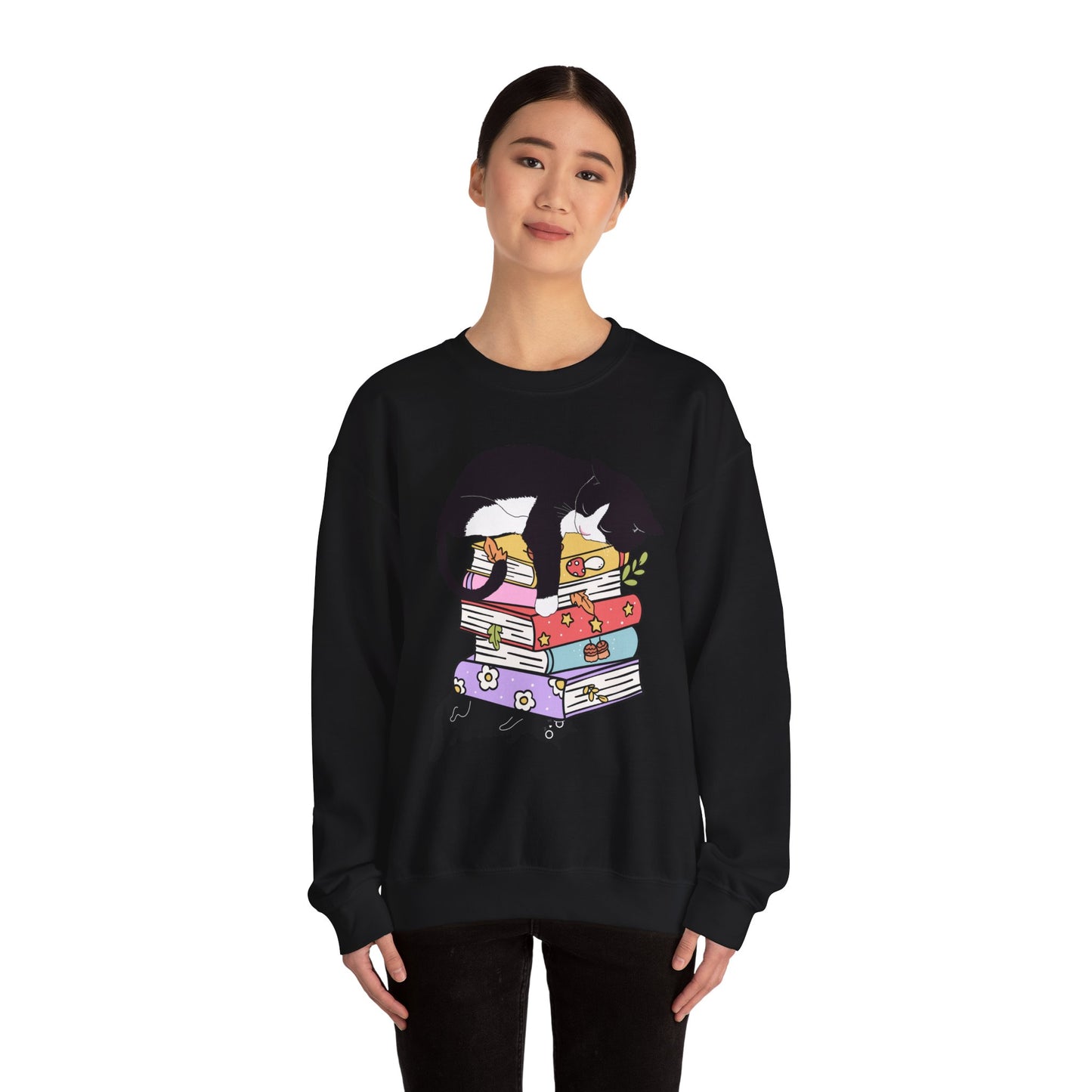 Cat Book Sweatshirt, Cat Lover T-Shirt, Gift for Cat Lover