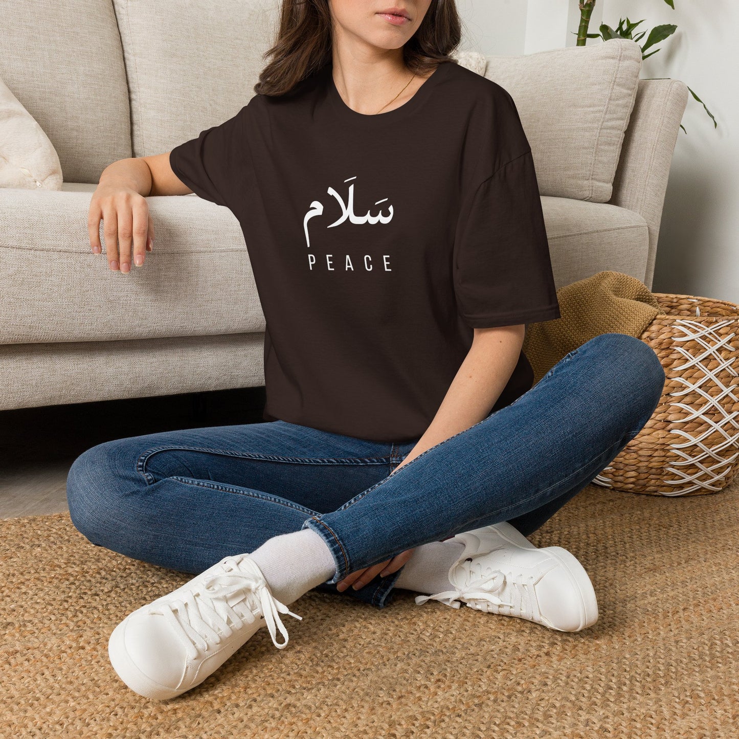 Peace Arabic Script T‑Shirt — Salaam / Peace Casual Tee