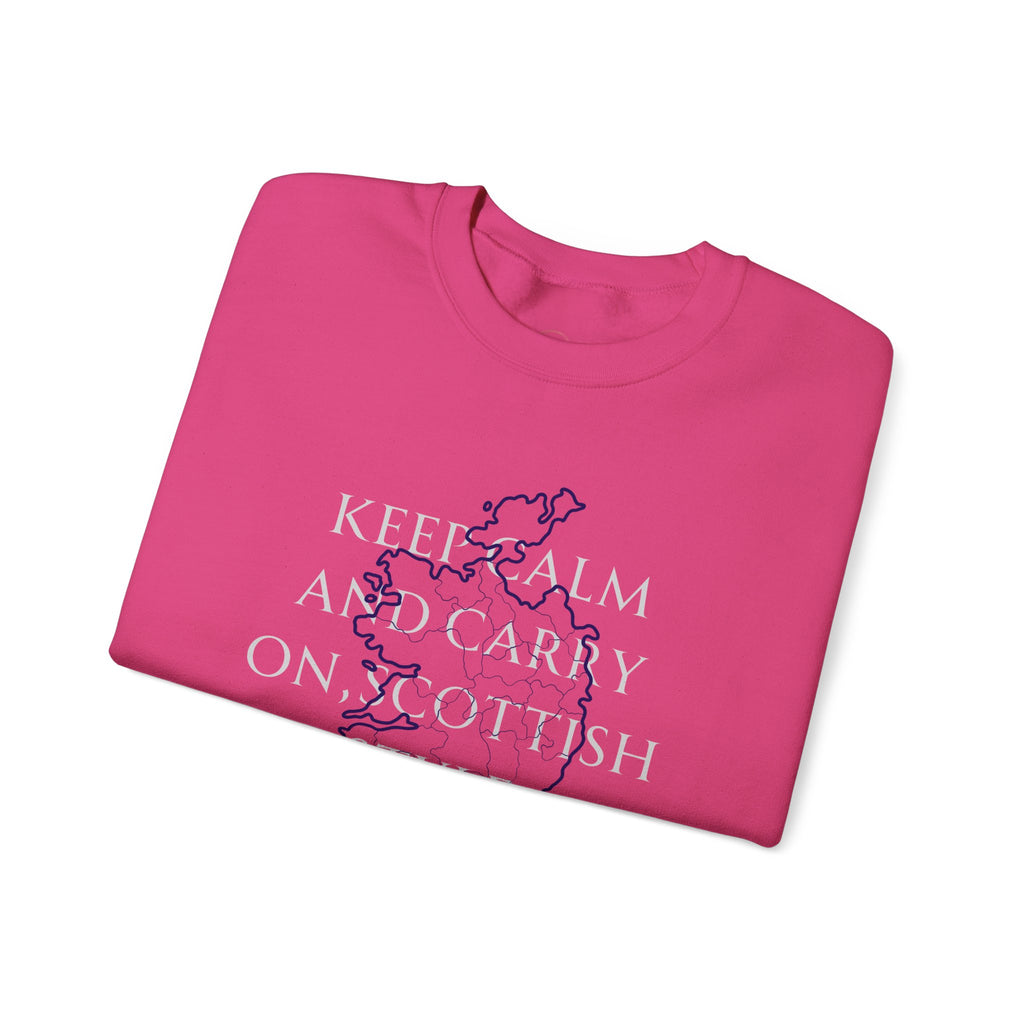 Scottish Style Unisex Sweatshirt Comfortable Outfit Keep Calm and Carry On Design - A1 Majestic