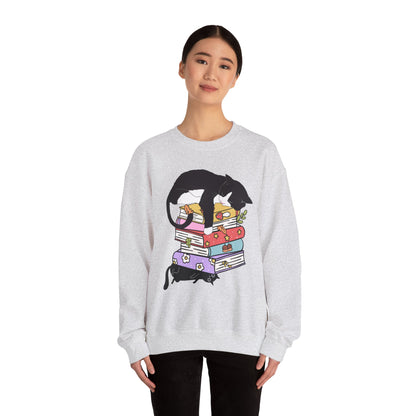 Cat Book Sweatshirt, Cat Lover T-Shirt, Gift for Cat Lover