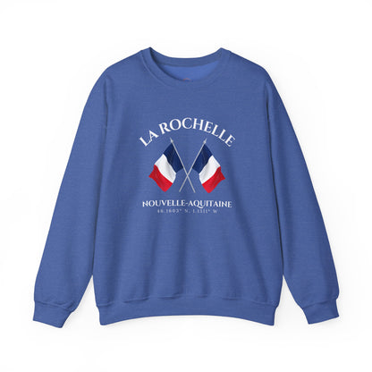 La Rochelle Unisex Sweatshirt, Heather France Sweater, Crewneck Jumper, French