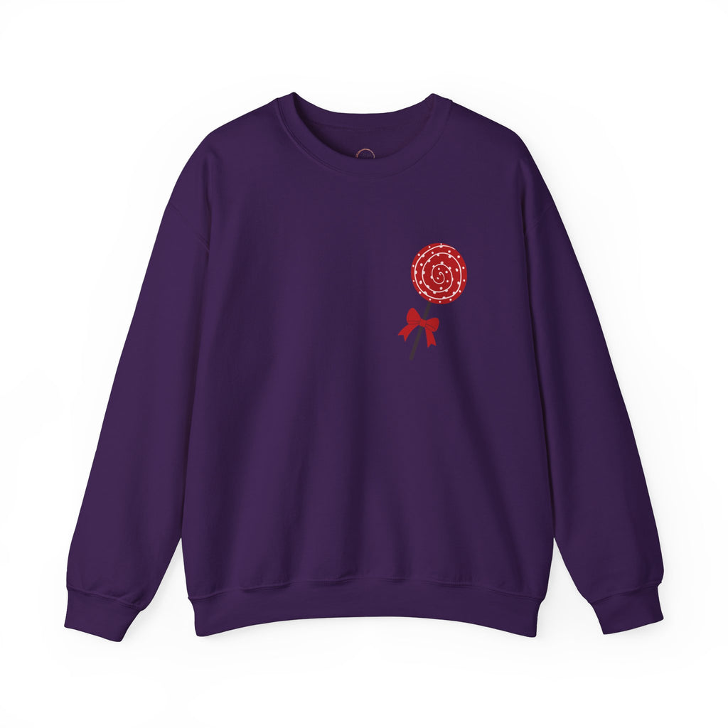 Valentine's Day Sweet Candy Sweatshirt, Pink Red Cute Unisex Crewneck Jumper,