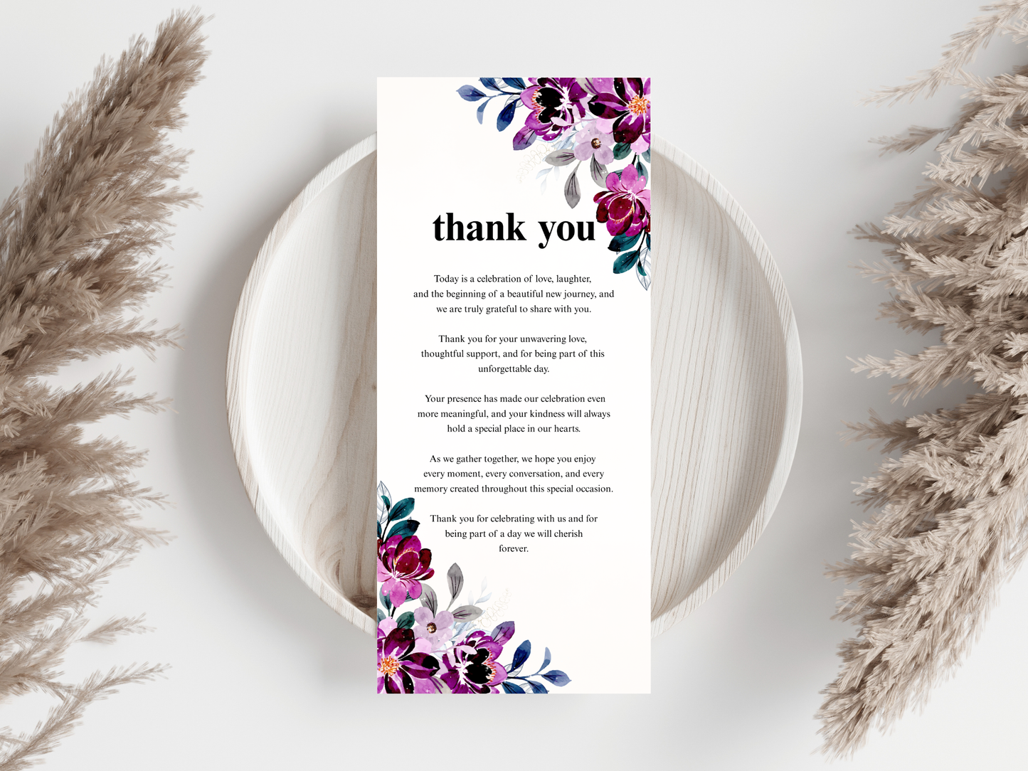 Luxury Wedding Menu Card, Table, Thank you, Editable Canva Template, Instant Download MTC410