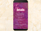 Pink Birthday Party Invitation Template, Digital Pink Rose Birthday Dinner Invitation, Pink Rose Birthday Evite, Editable Template. BEI20