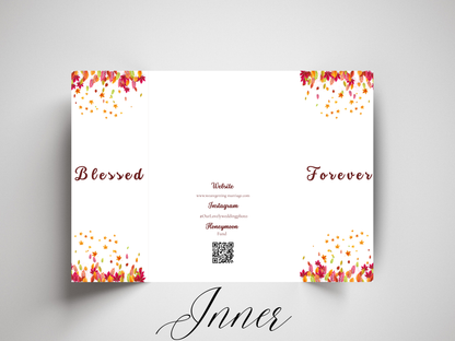 Editable Gatefold Wedding Invitation Template | Floral Wedding Itinerary & Details Card | Elegant Canva Invitation | Printable Wedding Suite. WI183