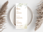 Wedding Menu & Thank You Template | Editable Canva Place Card. WI207