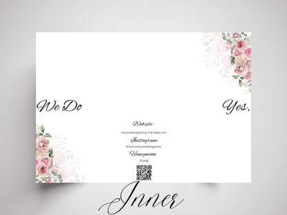Floral Wedding Itinerary Template, Save the Date Timeline Card, Editable Canva Template, Wedding Day Schedule, Printable Details Card. WI181
