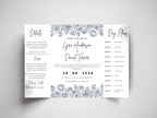 Gatefold Wedding Invitation Template | Minimalist Floral Wedding Invite | Modern Save the Date Template | Printable Wedding Suite. WI186