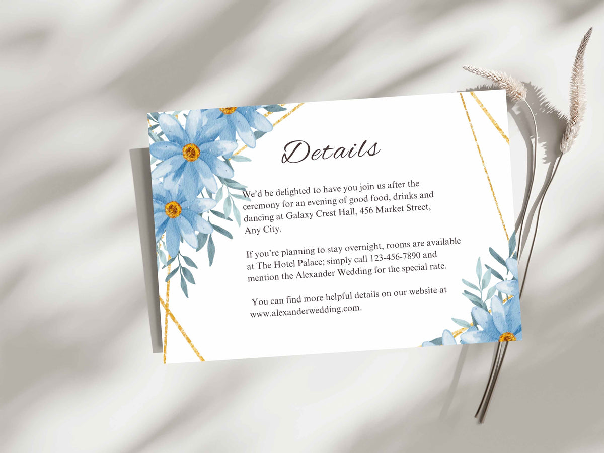 Wedding Invitation Bundle, RSVP, Thank You Card, Table Card, Menu Card, Reception Card, Details Card. WI234