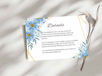 Wedding Invitation Bundle, RSVP, Thank You Card, Table Card, Menu Card, Reception Card, Details Card. WI234