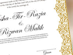 Nikkah Certificate Digital Download Personalised, A4, A3, Template, Editable, Nikkah Nama, Nikkah Contract, Muslim Contract. NN243