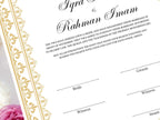 Nikkah Certificate Digital Download, A4 / A3. NN233