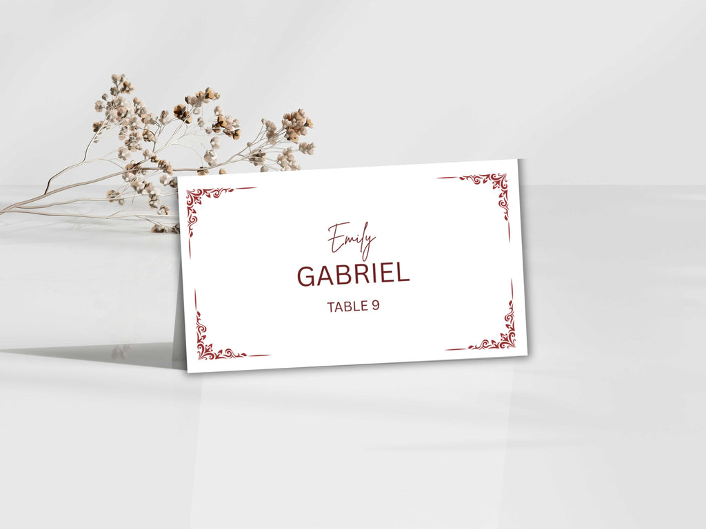 Wedding Menu Template, Thank You Card, Place Card. WI201