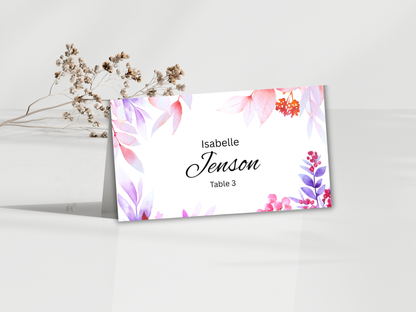 Wedding Menu Template, Thank You Card, Place Card. WI202