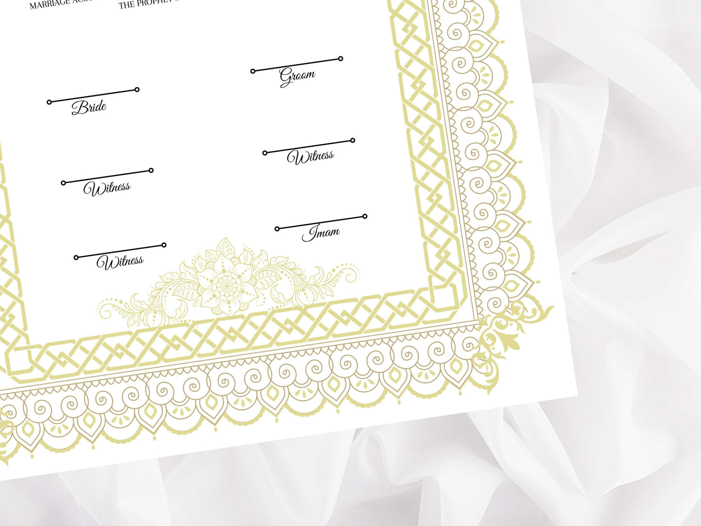 Nikkah Contract Template, Printable Nikkah Contract, Editable Nikkahnama, Muslim Wedding Certificate, Islamic Marriage Contract. NN108