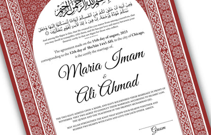 Nikkah Certificate Digital Download Personalised, A4, A3, Template, Instat Download. NN141