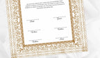 A3, A4 Muslim Agreement Digital Template. NN110