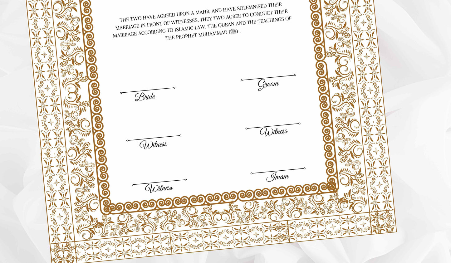 A3, A4 Muslim Agreement Digital Template. NN110