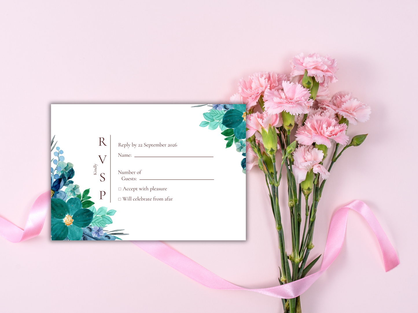 Wedding Invitation Set, RSVP, Wedding Invitation, Details, Editable, Template, WI221