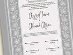 Rose Nikkah Certificate Template, Editable Nikkahnama, Printable Nikah Contract, Muslim Contract, Nikkah Islamic Marriage Contract.NN256