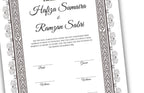 Nikkah Contract Template,Printable Nikkah Contract,Editable Nikkahnama,Muslim Wedding Certificate,Digital Download. NN122