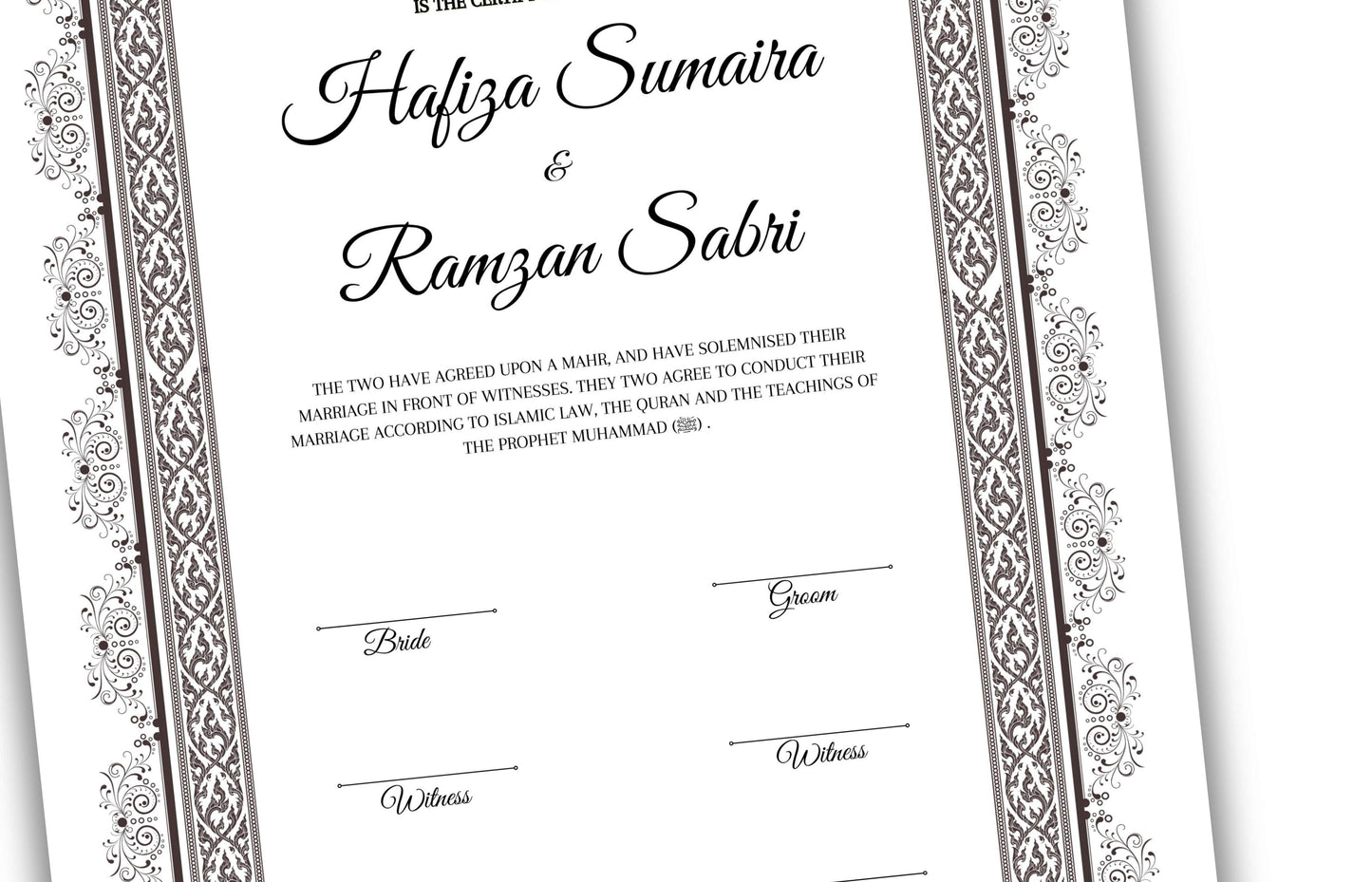 Nikkah Contract Template,Printable Nikkah Contract,Editable Nikkahnama,Muslim Wedding Certificate,Digital Download. NN122