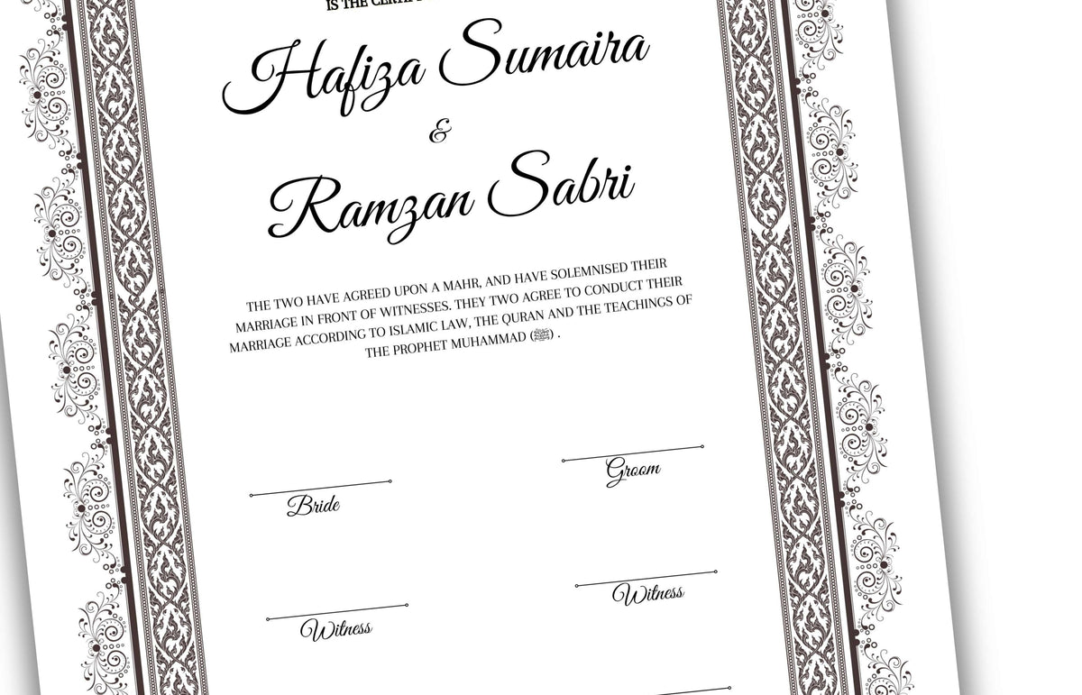Nikkah Contract Template,Printable Nikkah Contract,Editable Nikkahnama,Muslim Wedding Certificate,Digital Download. NN122