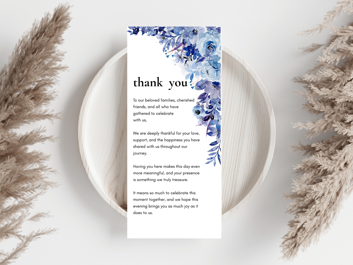 Wedding Thank you Card, Menu Card, Table Card. WI321