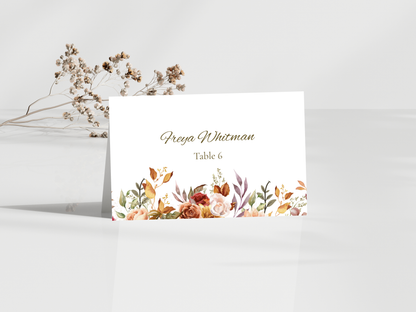 Wedding Menu Card Template, Table Card. WI195