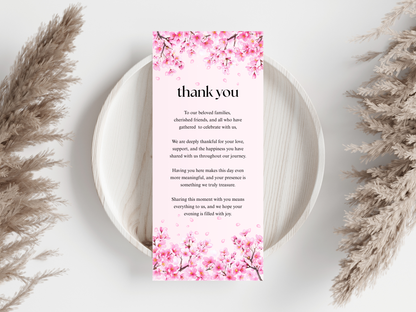 Wedding Thank you Card, Menu Card, Table Card. WI360