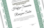 Nikkah Certificate Digital Download Personalised, A4, A3, Template, Instat Download. NN126