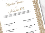 Nikkah Certificate Digital Download Personalised, A4, A3, Template, Editable, Brown Nikkah Nama, Nikkah Contract, Muslim Contract. NN265