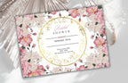 Pink Rose Bridal Shower Invitation | Floral Bridal Shower Editable Invitation Template | Wildflowers Shower Invite Printable | WS44