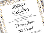 A4/A3 Nikkah Certificate Digital , Nikkah Contract Template, Muslim Marriage Certificate, Editable Wedding Agreement Gift. 146