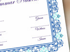 Nikkah Certificate Digital Download Personalised, A4, A3, Template, Editable, Nikkah Nama, Nikkah Contract, Muslim Contract. NN242