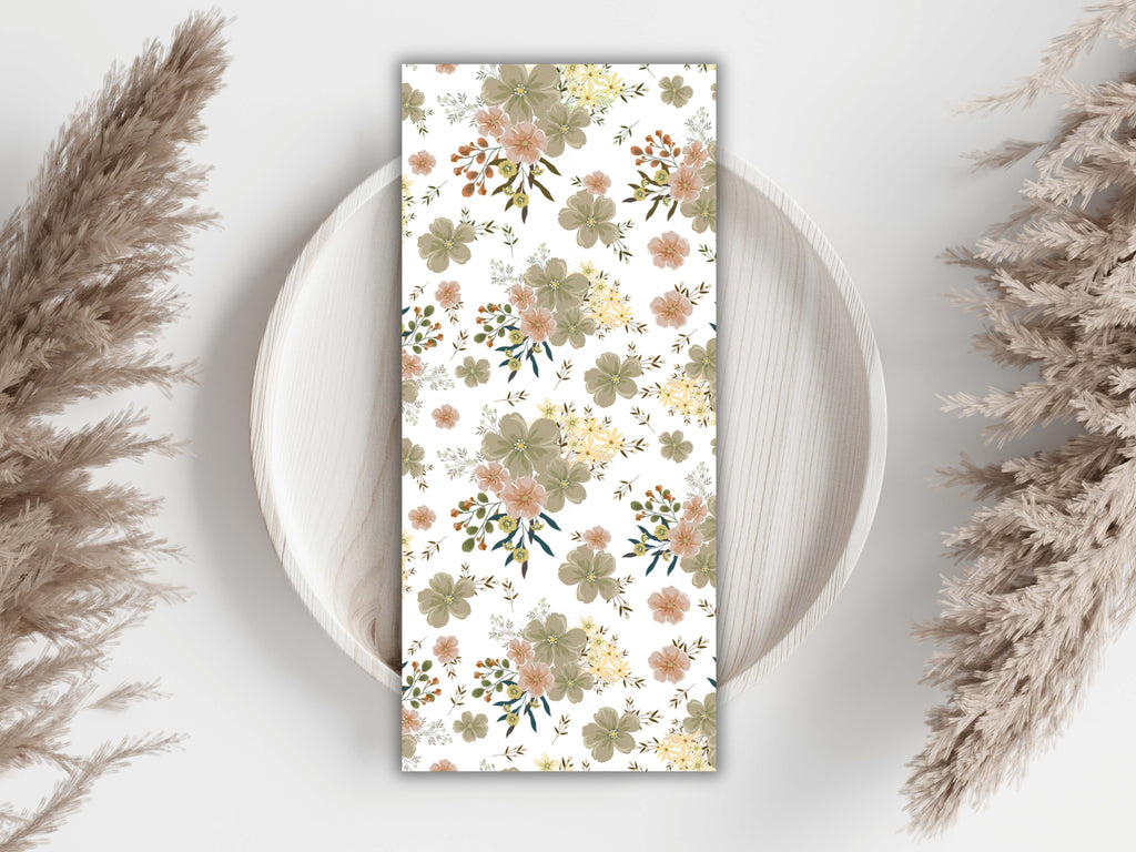 Wedding Menu Card Template. WI194