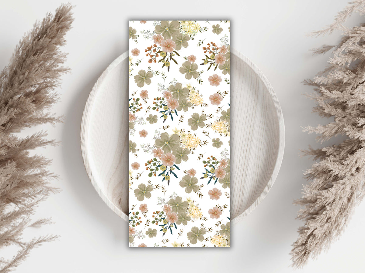 Wedding Menu Card Template. WI194