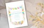 Editable Easter Brunch Invitation, Easter Egg Hunt Invite, Easter Party Brunch Invitation, Floral Easter Invite, Bunny Invitation. ESB42